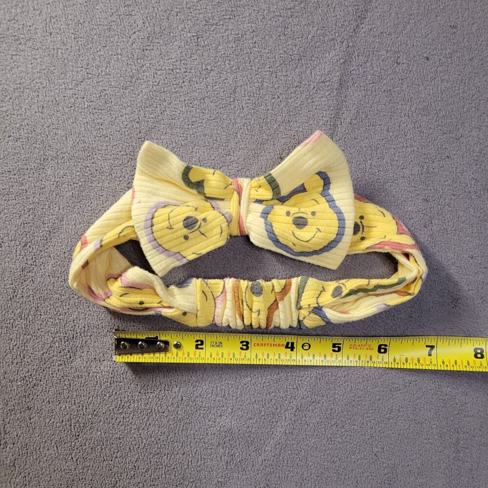 Winnie the Pooh Sweater Pants Baby Girl 6 Months Yellow Headband 3PC - Picture 8 of 9